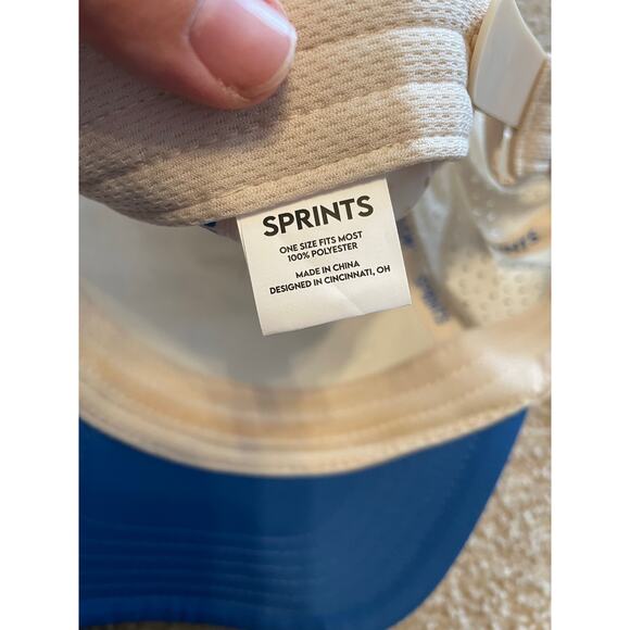 Sprints Cheaper Than Therapy Run Club Structured VP Hat Blue & White EUC Unisex - Picture 6 of 12